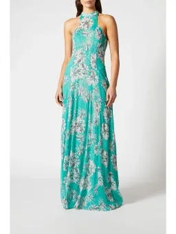 Scanlan Theodore Silk Georgette Floral Dress Spearmint Size AU 12 for rent on The Volte - image 2
