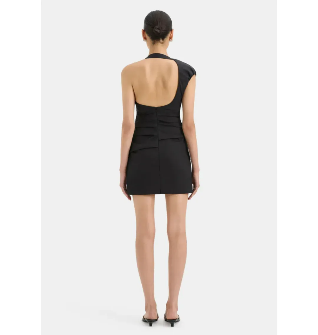 Sir the Label Azul Gathered Mini Dress Black Size 3 / AU 12 for rent on The Volte - main image