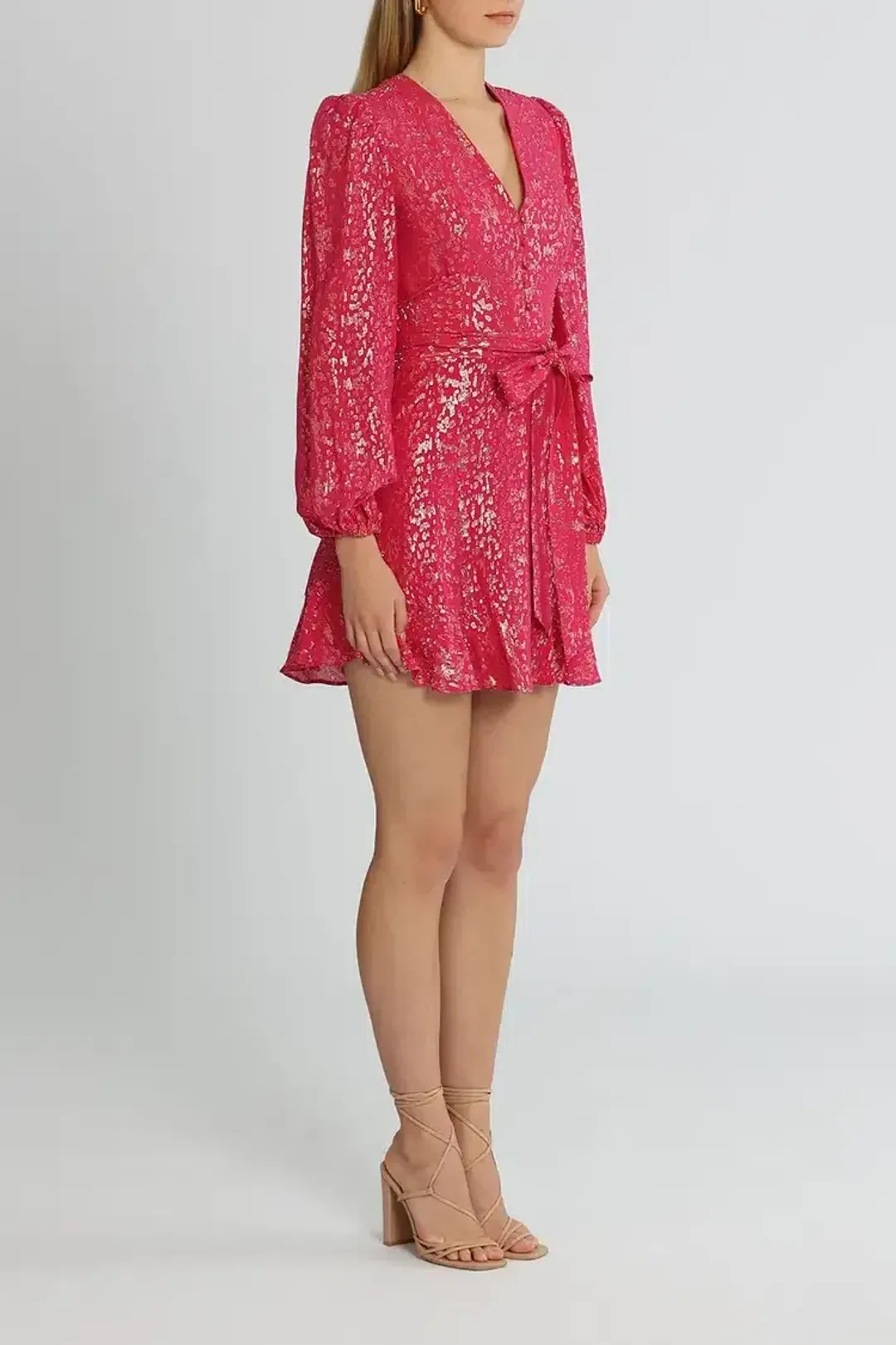 Rebecca Vallance Valencia Mini Dress Pink Size 10 for rent on The Volte - main image