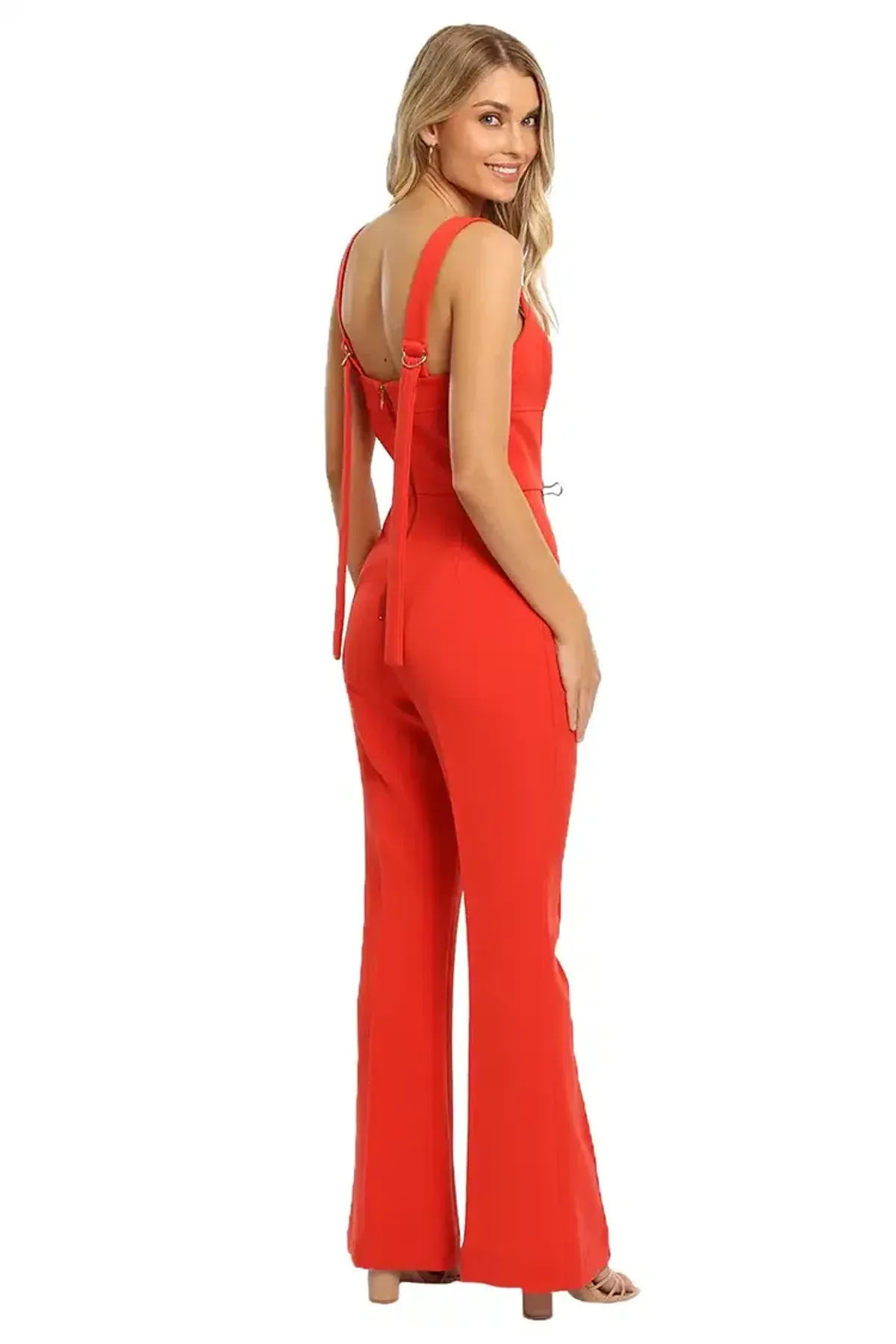 Rebecca Vallance Lamour Jumpsuit in Red Size 10 - Image 3