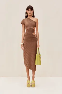 Cult Gaia Lurenz Midi Dress Affogato Size XS/AU 6 for rent on The Volte - image 1