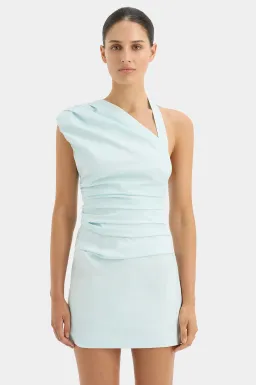 Sir The Label Azul Gathered Mini Dress Ice Blue Size 1 / AU 8 for rent on The Volte - image 2