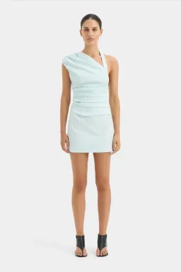 Sir The Label Azul Gathered Mini Dress Ice Blue Size 1 / AU 8 for rent on The Volte - image 1