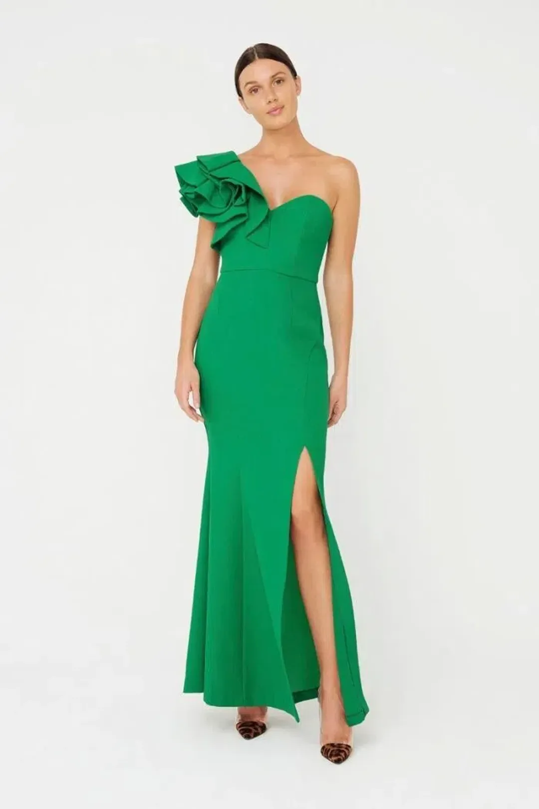 Sheike High Society Maxi Dress Green Size 8 for rent on The Volte - main image