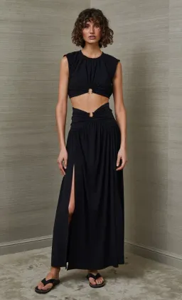 Bec & Bridge Minx Top And Skirt Set Black Size 8 for rent on The Volte - image 2