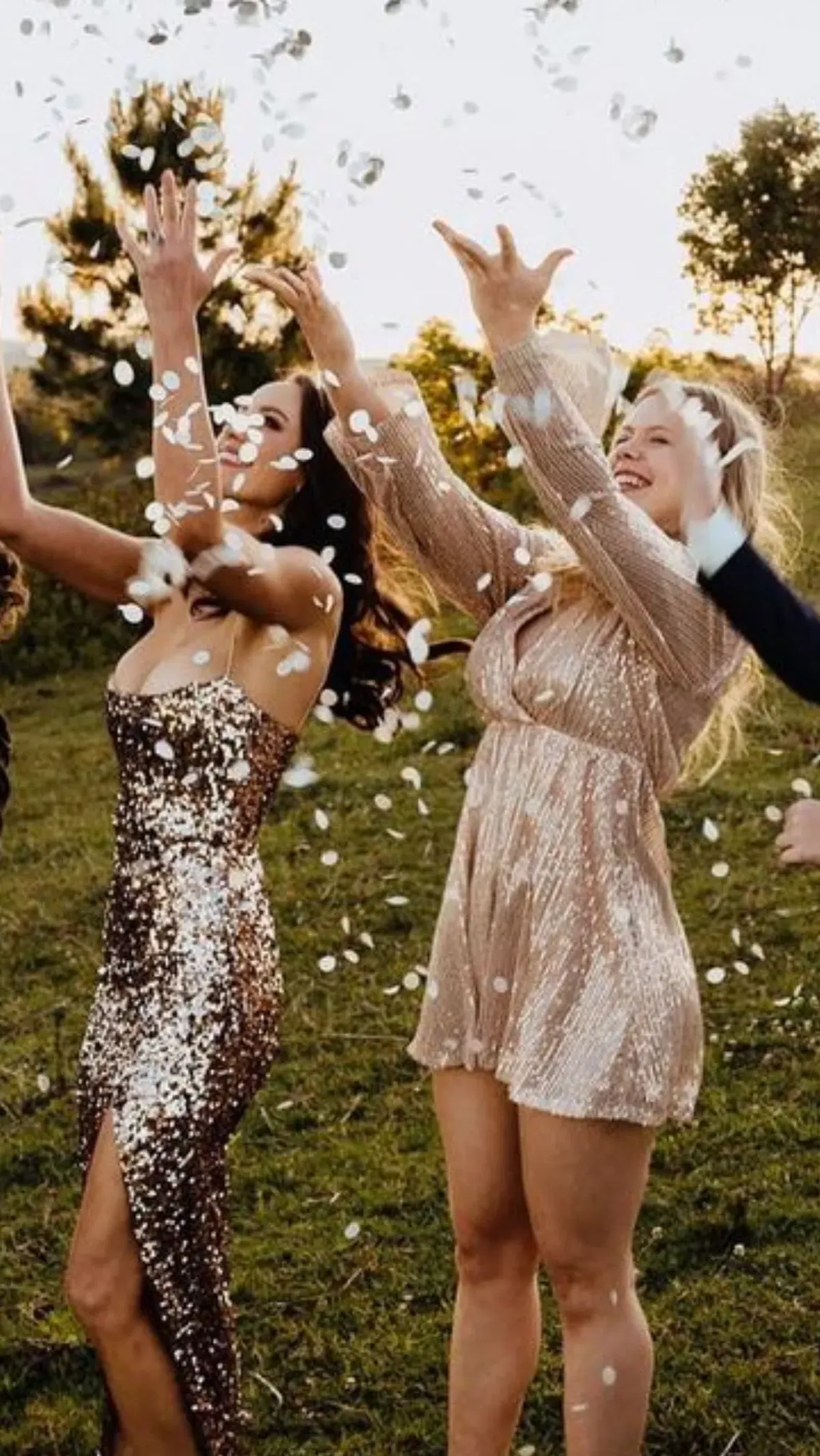 Love Nookie Confetti Gown Rose Gold Size 8 - Image 6