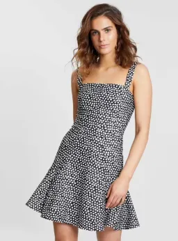 By Johnny Spotty Dotty Hem Mini Dress Print Size 10 for rent on The Volte - image 2