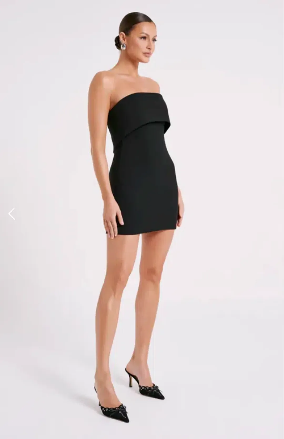 MESHKI Mariska Strapless Mini Dress Black Size XS / AU 6 for rent on The Volte - main image