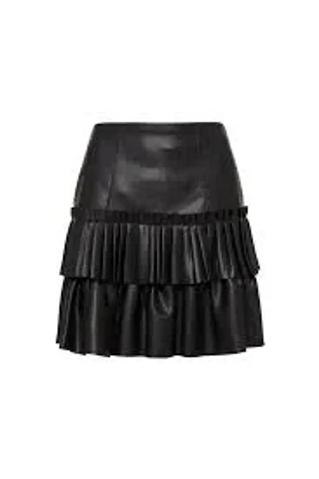 AJE Kindred Tiered Mini Skirt Black Size 8 for rent on The Volte - main image