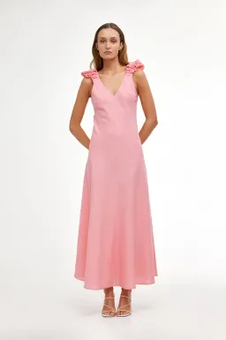 Kinney Paloma Dress In Coral Size L/Au 12 for rent on The Volte - image 1
