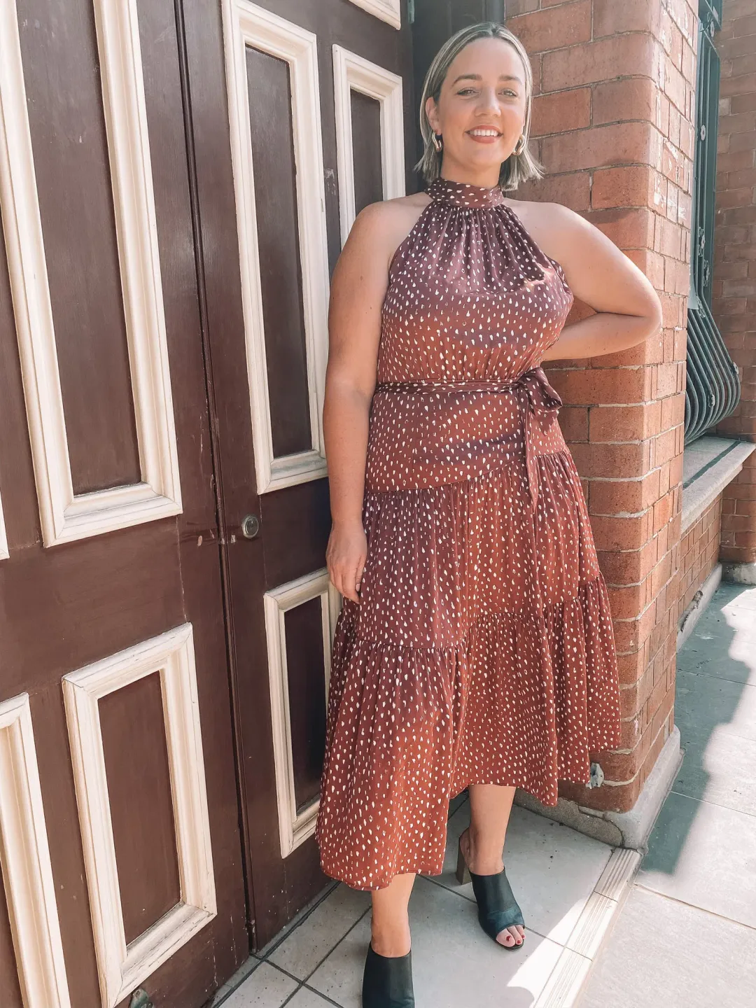 Sheike Vivianne Maxi Dress Burgundy Print Size 16 for rent on The Volte - main image