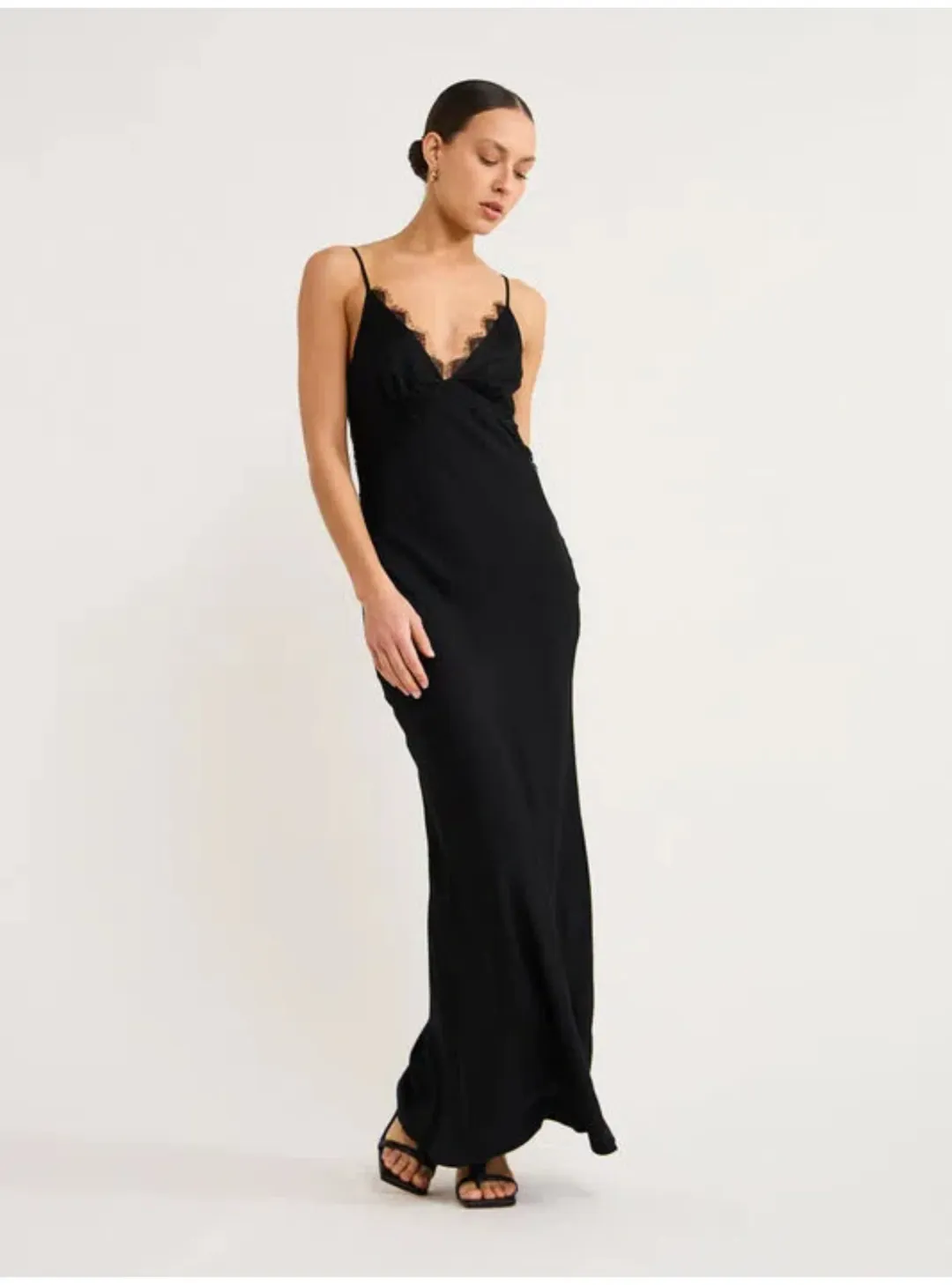Bec and Bridge Emery Lace Maxi Dress Black Size AU 6 for rent on The Volte - main image
