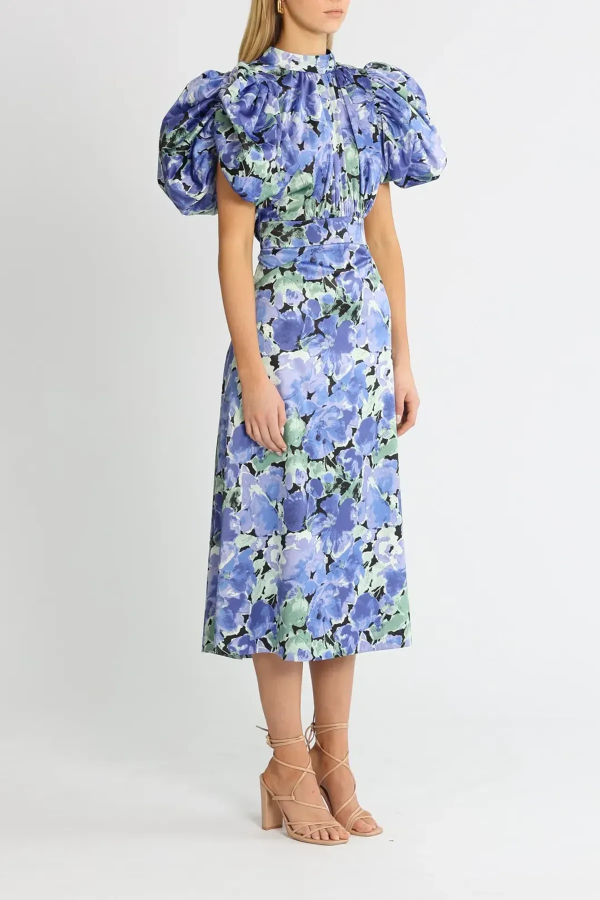 Rotate By Birger Christensen Dawn Baja Blue Dress Print Size 12 - Image 2