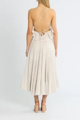 Shona Joy Sabina Cross Back Midi Dress Cream Size 6 for rent on The Volte - image 3