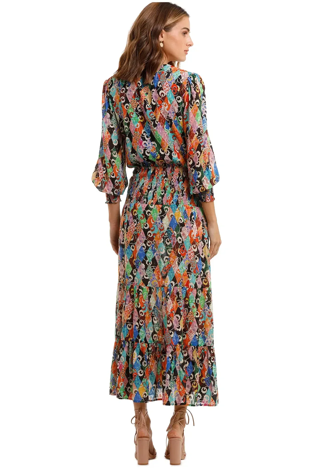 Rixo London Maya Maxi Dress Multi Floral Size 10 - Image 3