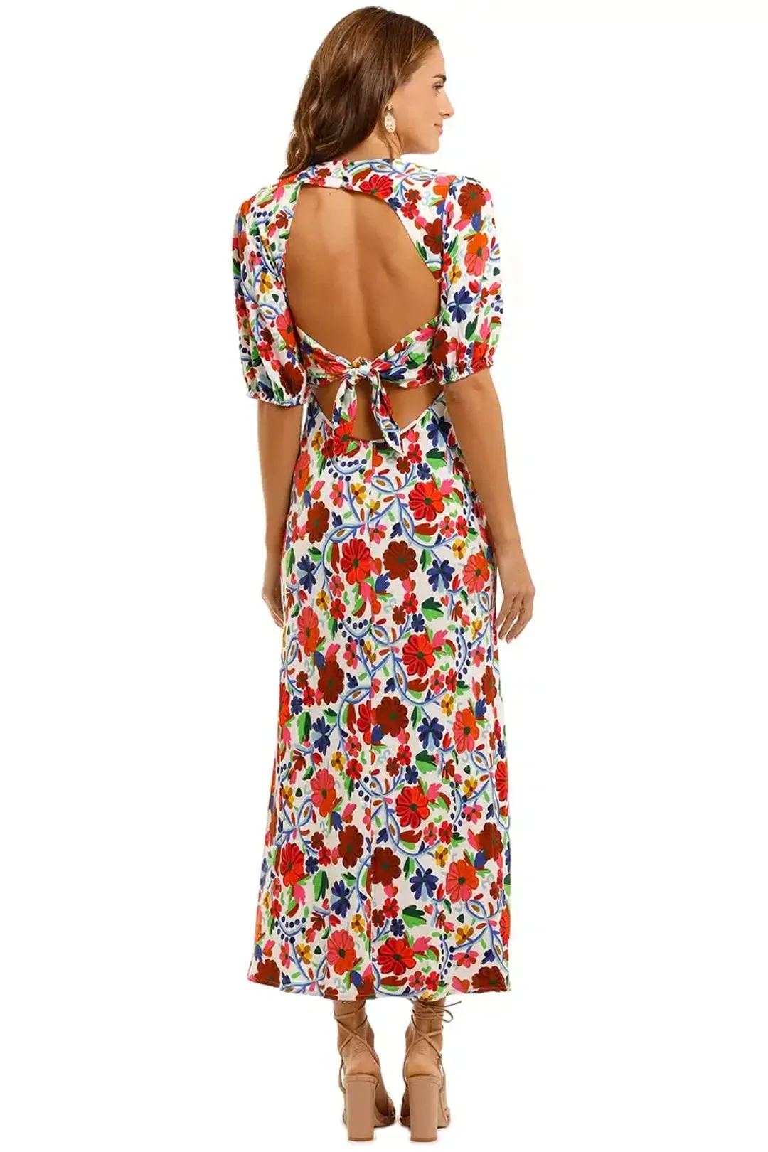 Rixo London Steph Crepe Midi Dress Floral Size 10 for rent on The Volte - main image