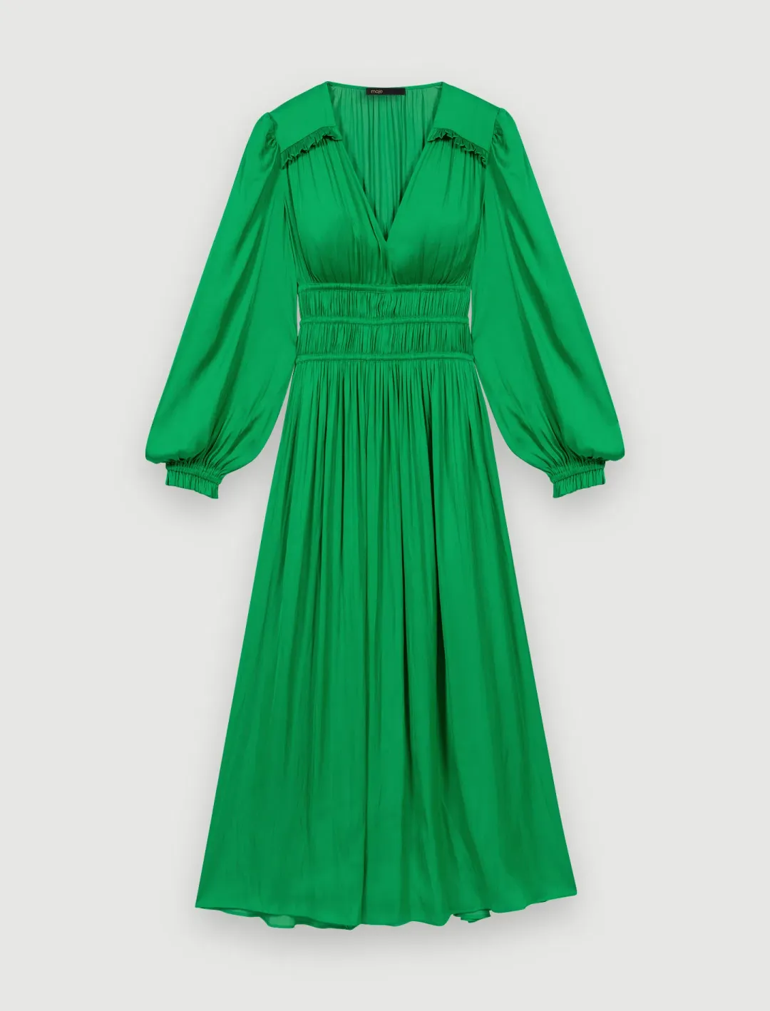 Maje Riannette Dress Midi Green Size 34 / AU 6 for rent on The Volte - main image