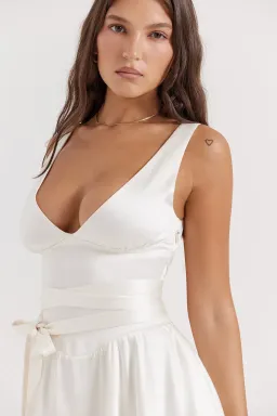 House Of CB Shiema Floaty Mini Dress Ivory Size M / AU 10 for rent on The Volte - image 2