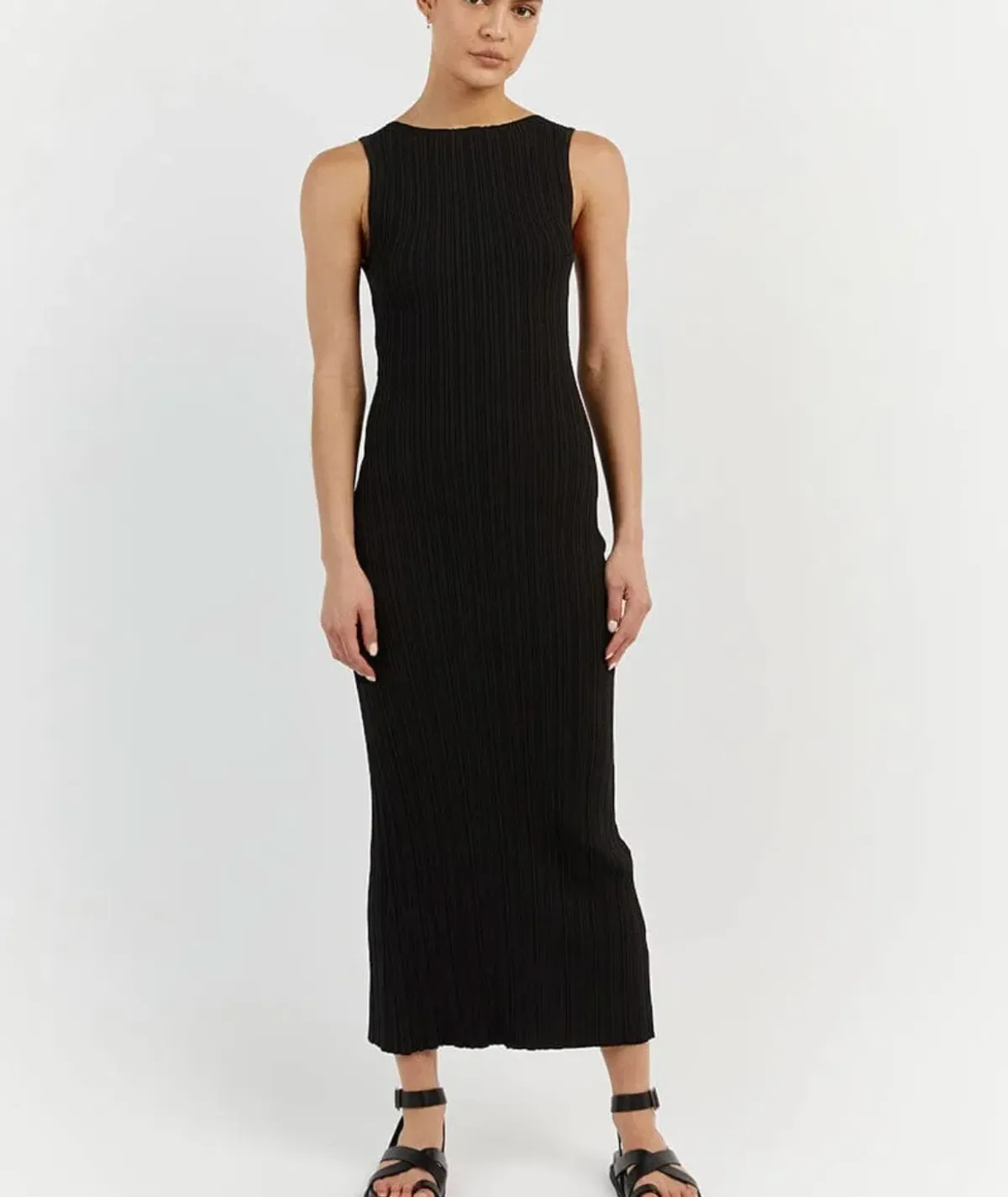 Dissh Sienna Knit Midi Dress Black Size L / AU 12 - Image 3