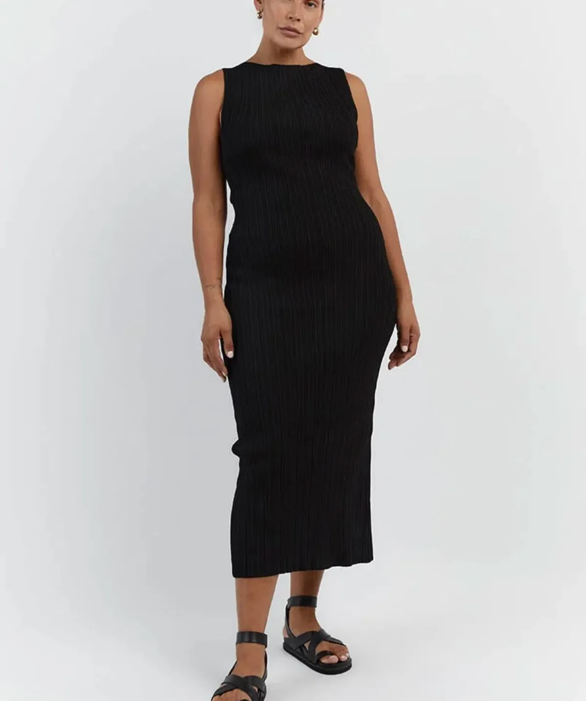 Dissh Sienna Knit Midi Dress Black Size L / AU 12 - Image 4