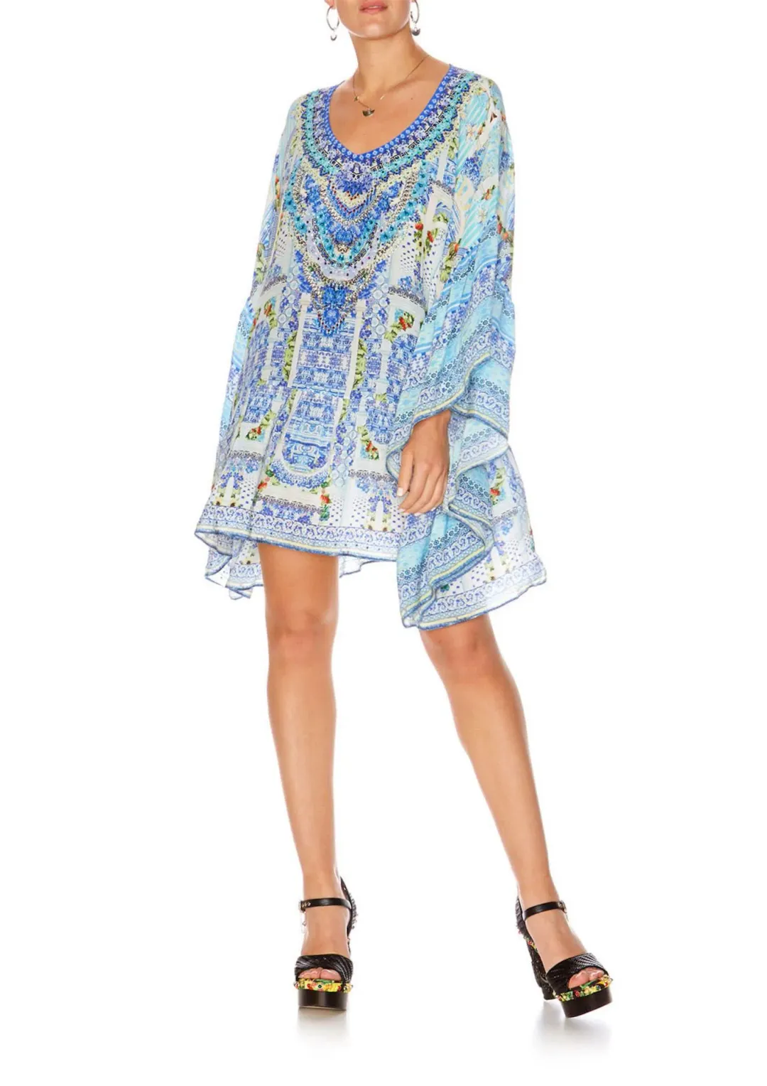 Camilla A Night To Remember Gathered Hem Short Dress Beaded One Size for rent on The Volte - main image