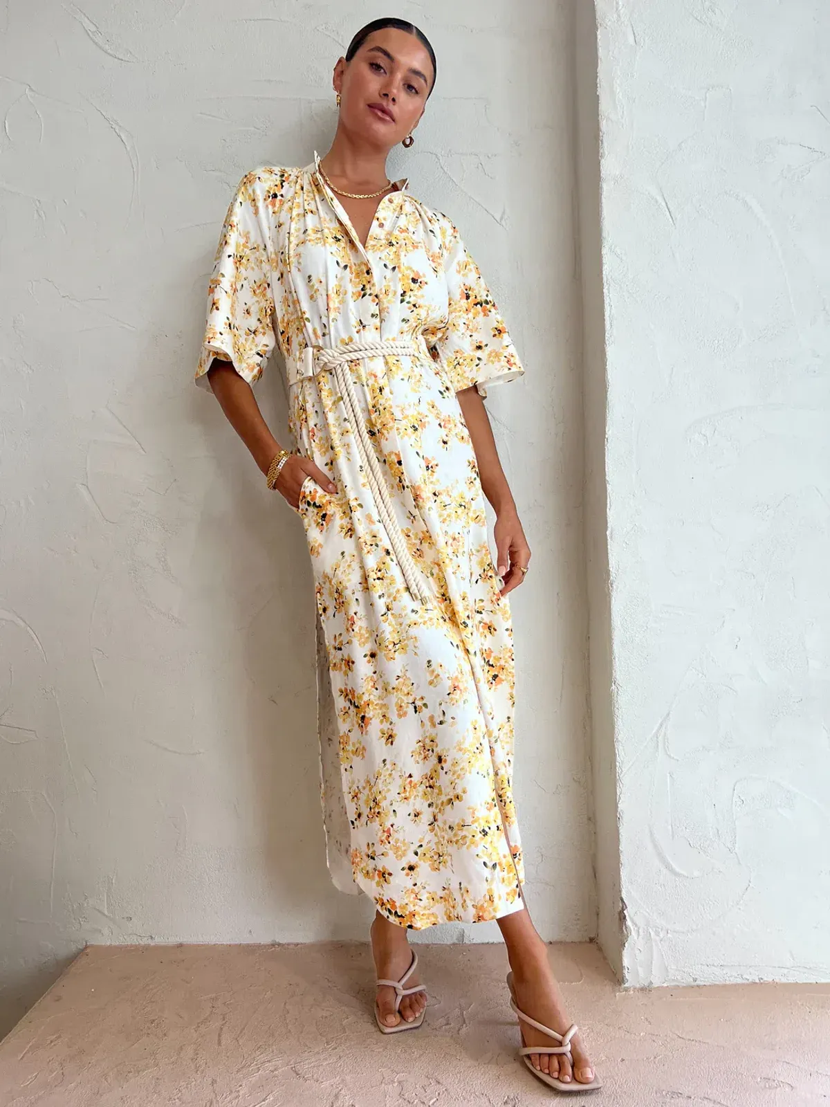 Significant Other Maia Midi Dress Floral Size 10 - Image 2