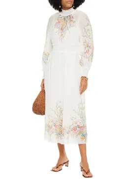 Zimmermann Zinnia Shirred Waist Long Dress Floral Size 2 / AU 12 for rent on The Volte - image 1