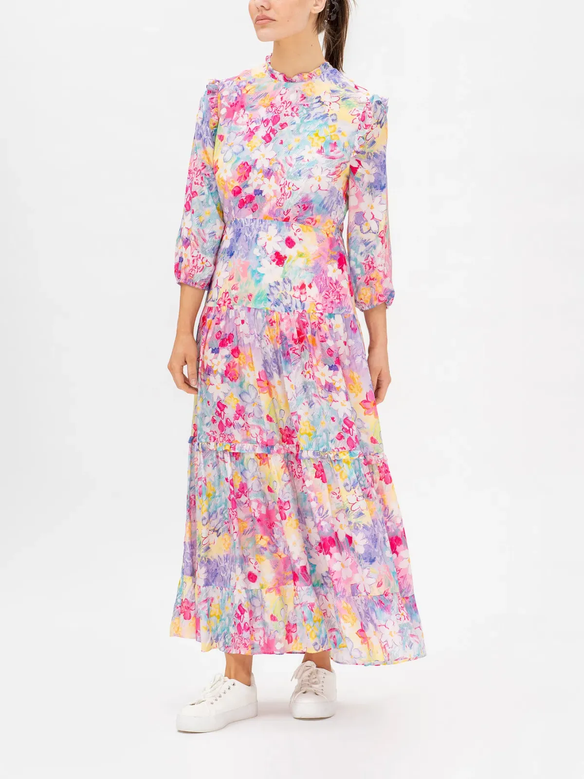 Rixo London Monet Midi Dress in Floral Size 8 - Image 1