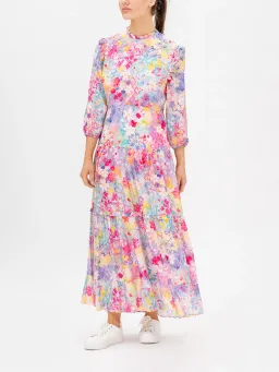 Rixo London Monet Midi Dress in Floral Size 8 for rent on The Volte - image 1
