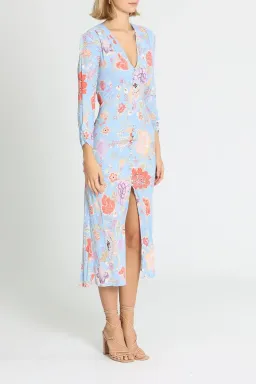 Rixo London Katie Button Down Midi Dress Floral Size 14 for rent on The Volte - image 2