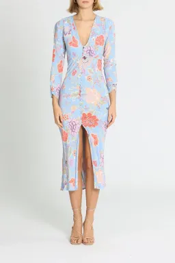 Rixo London Katie Button Down Midi Dress Floral Size 14 for rent on The Volte - image 1