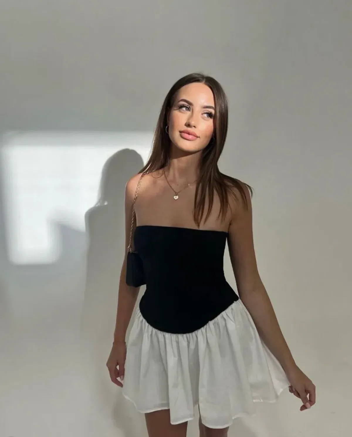 Arcina Ori Celine Mini Dress Black/Cream Size AU 8 - Image 10