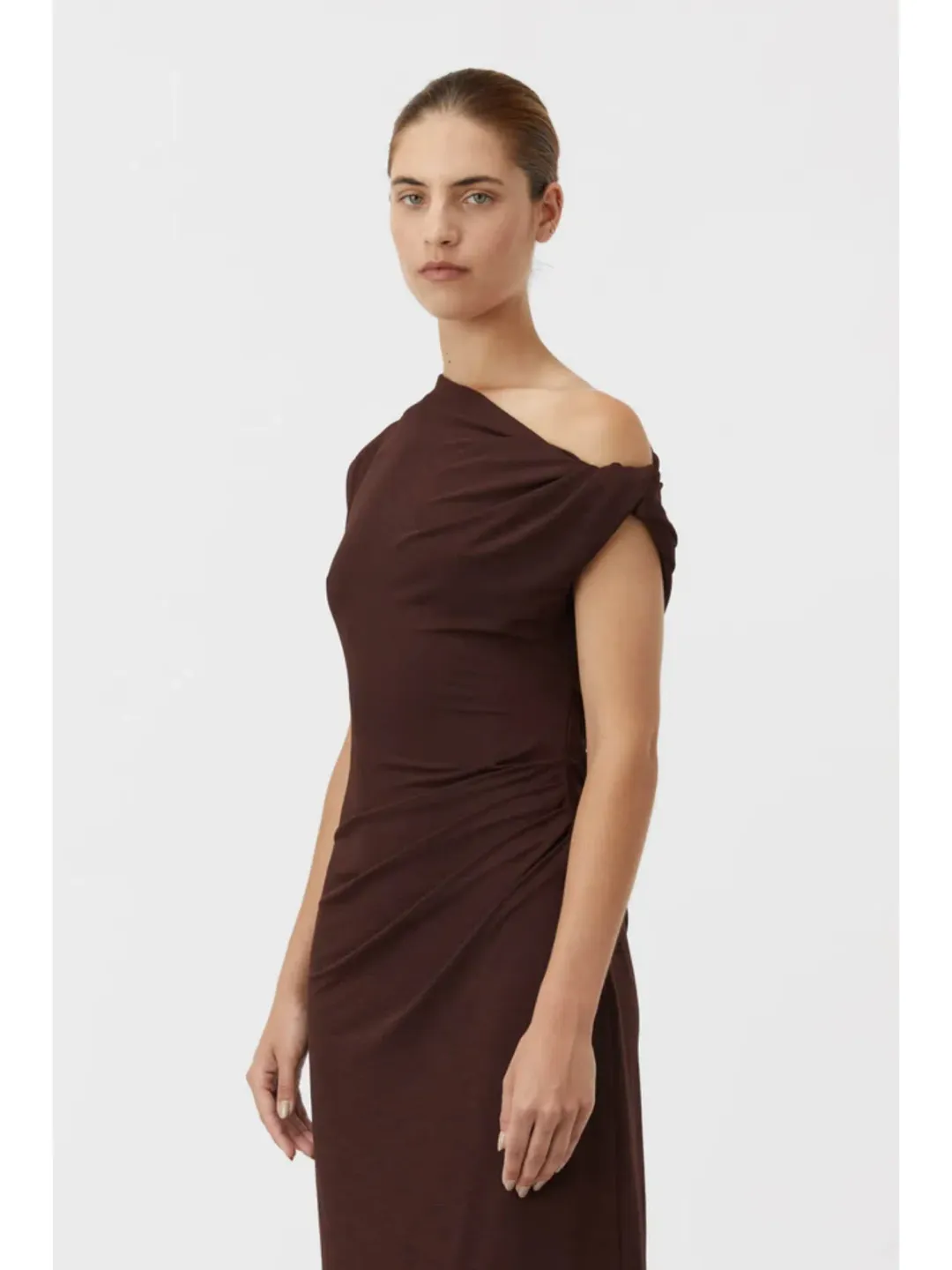 Camilla and Marc Annalise Dress Chocolate Brown Size AU 12 for rent on The Volte - main image