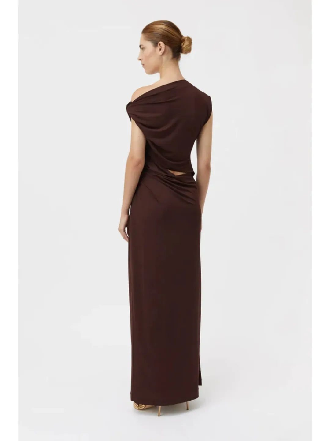 Camilla and Marc Annalise Dress Chocolate Brown Size AU 12 for rent on The Volte - main image