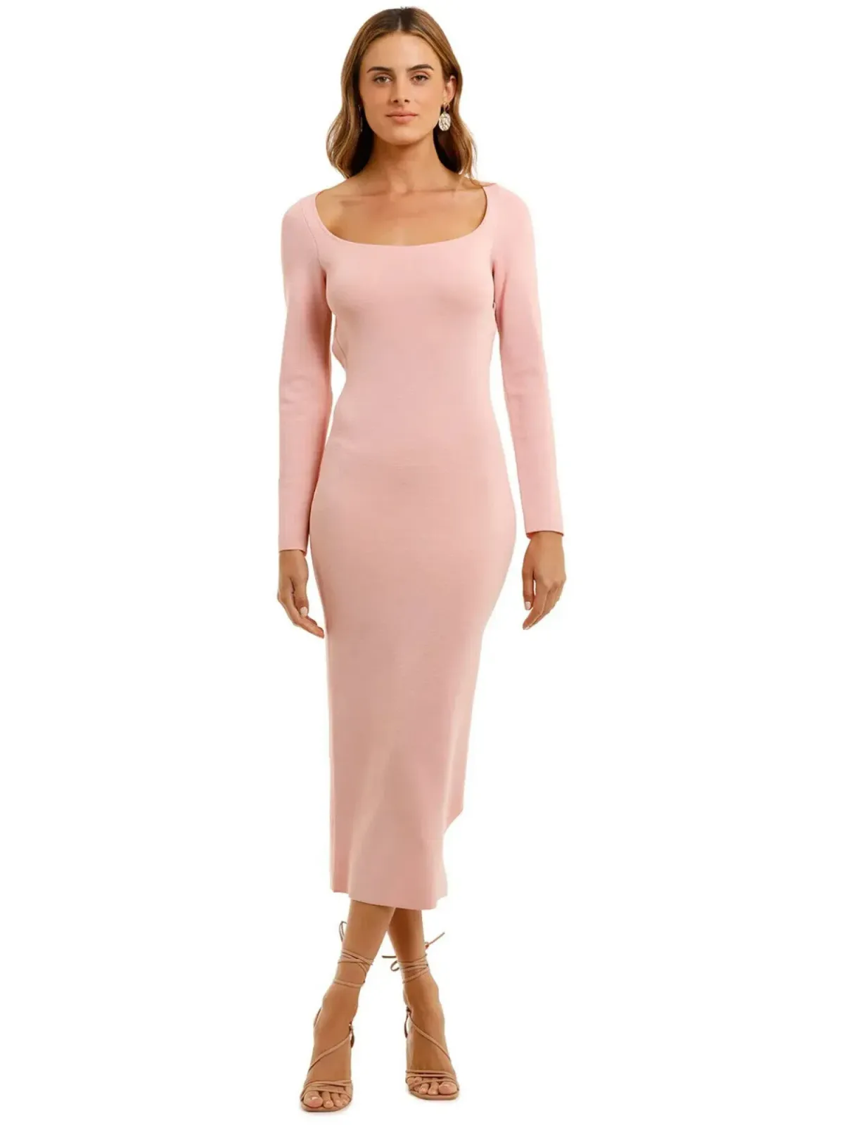 By Jonny Tina Twist Midi Dress in Pink Size Small / AU 8 - Image 1