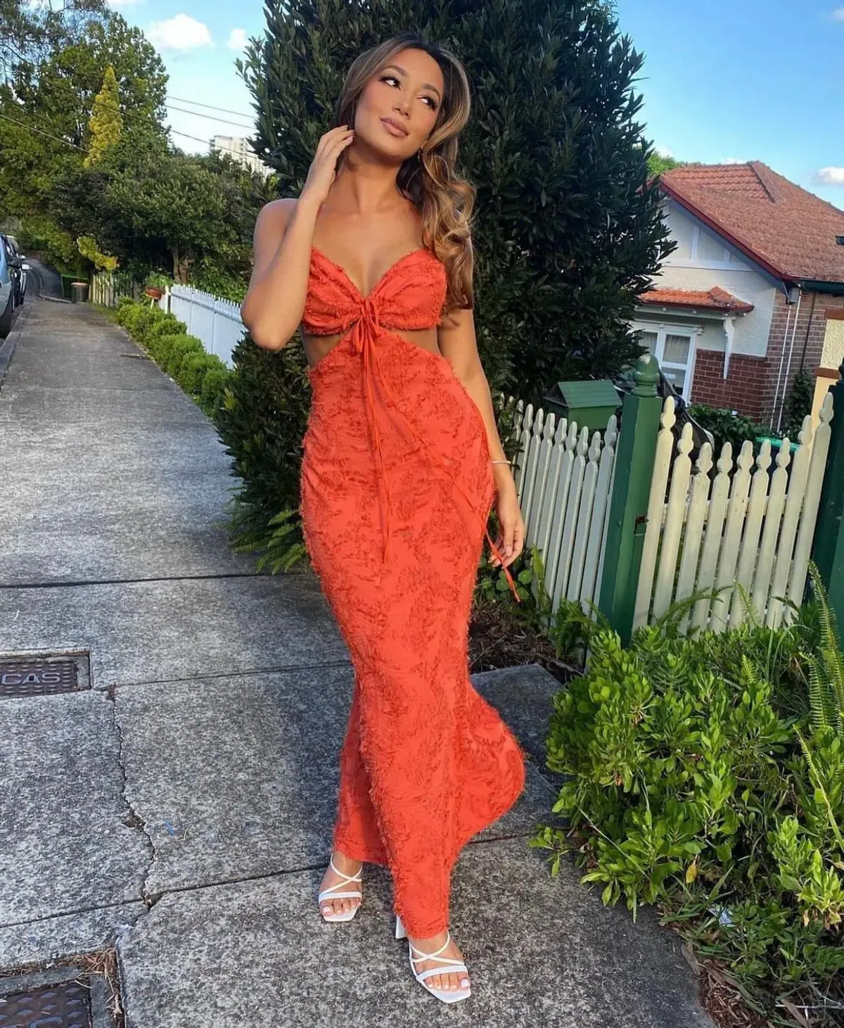 Arcina Ori Kara Dress Burnt Orange Size Small / AU 8 - Image 4