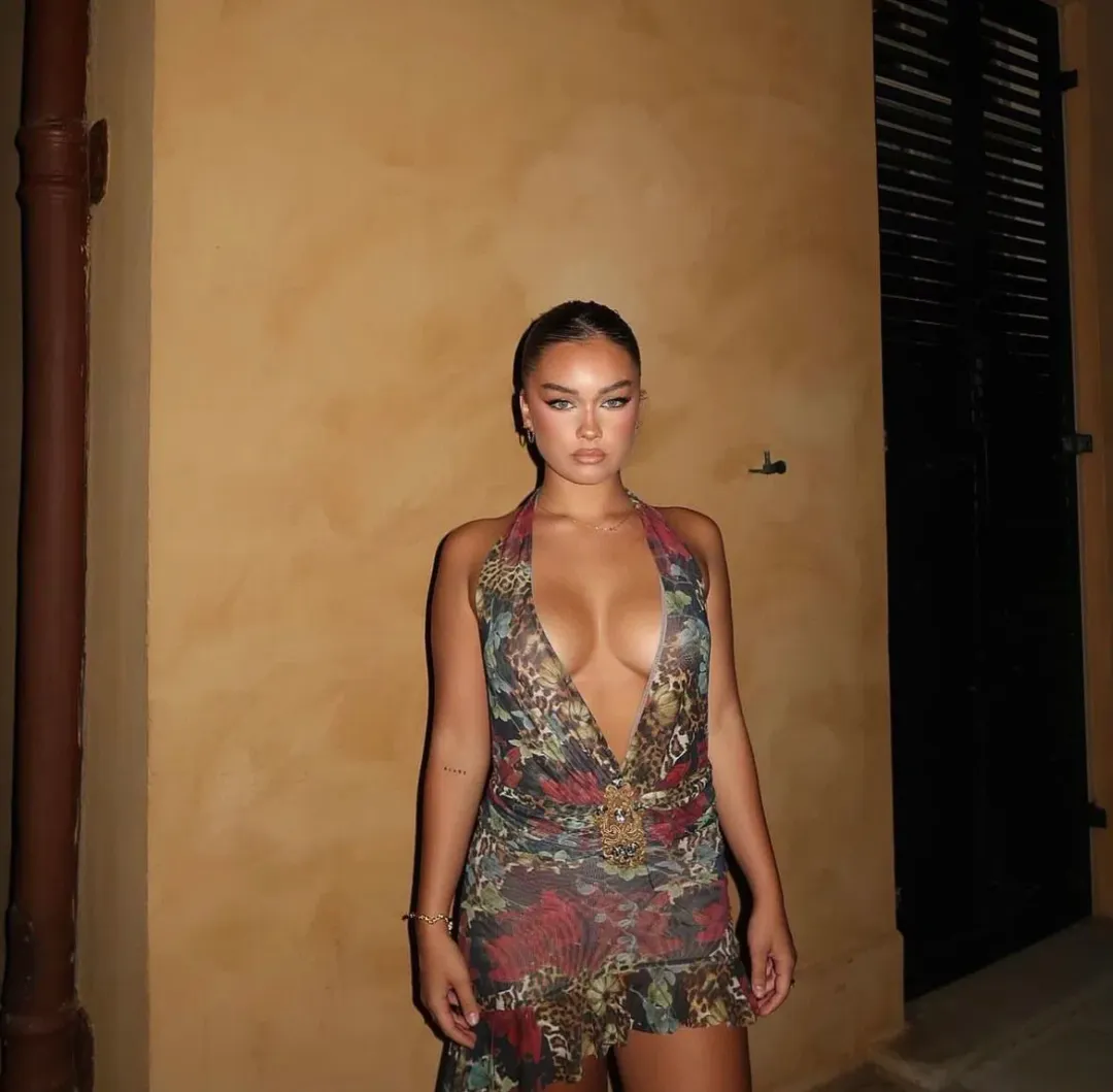 Jaded London Cindy Plunge Mini Dress Size AU 8 for rent on The Volte - main image