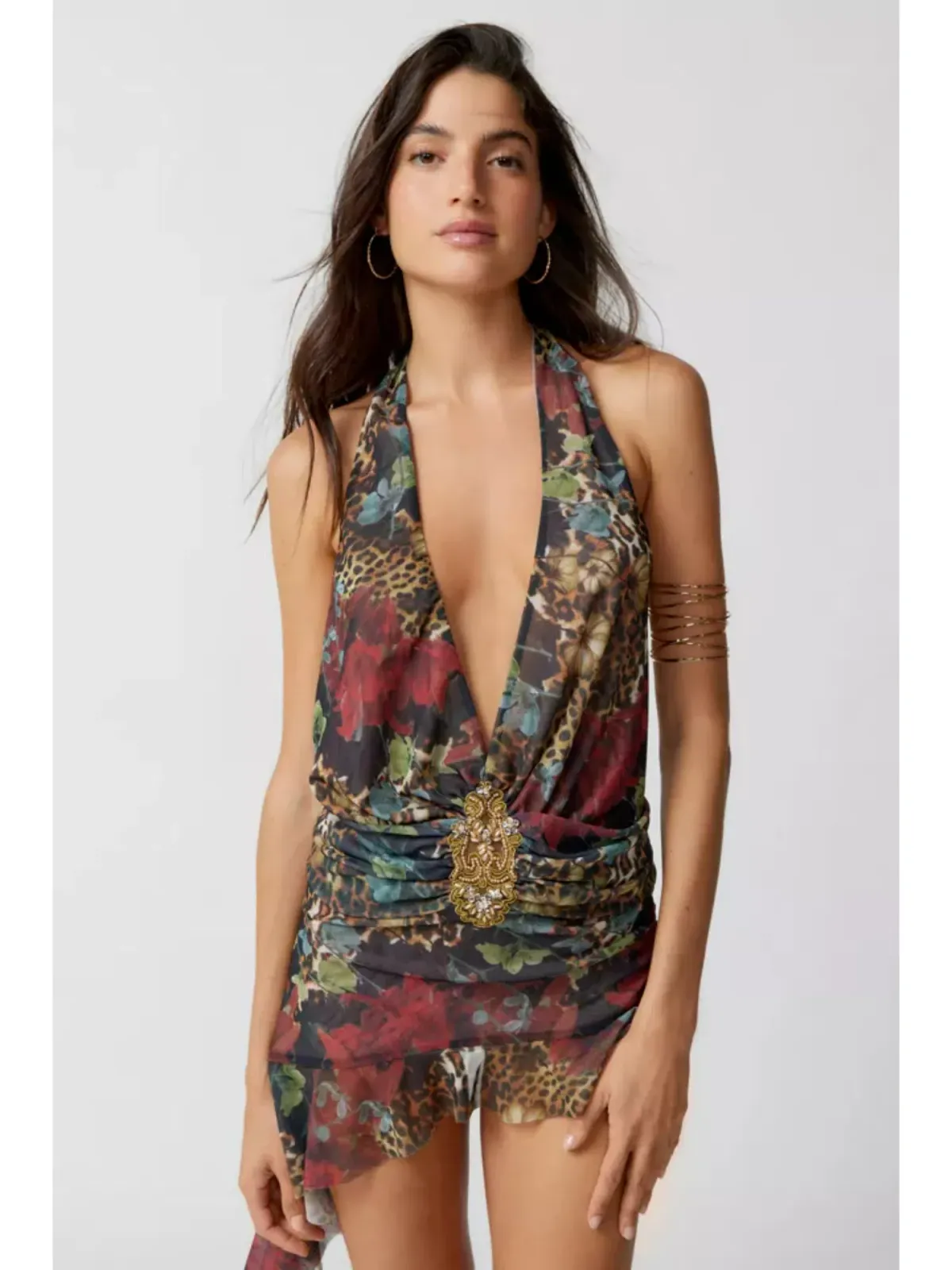 Jaded London Cindy Plunge Mini Dress Size AU 8 - Image 2