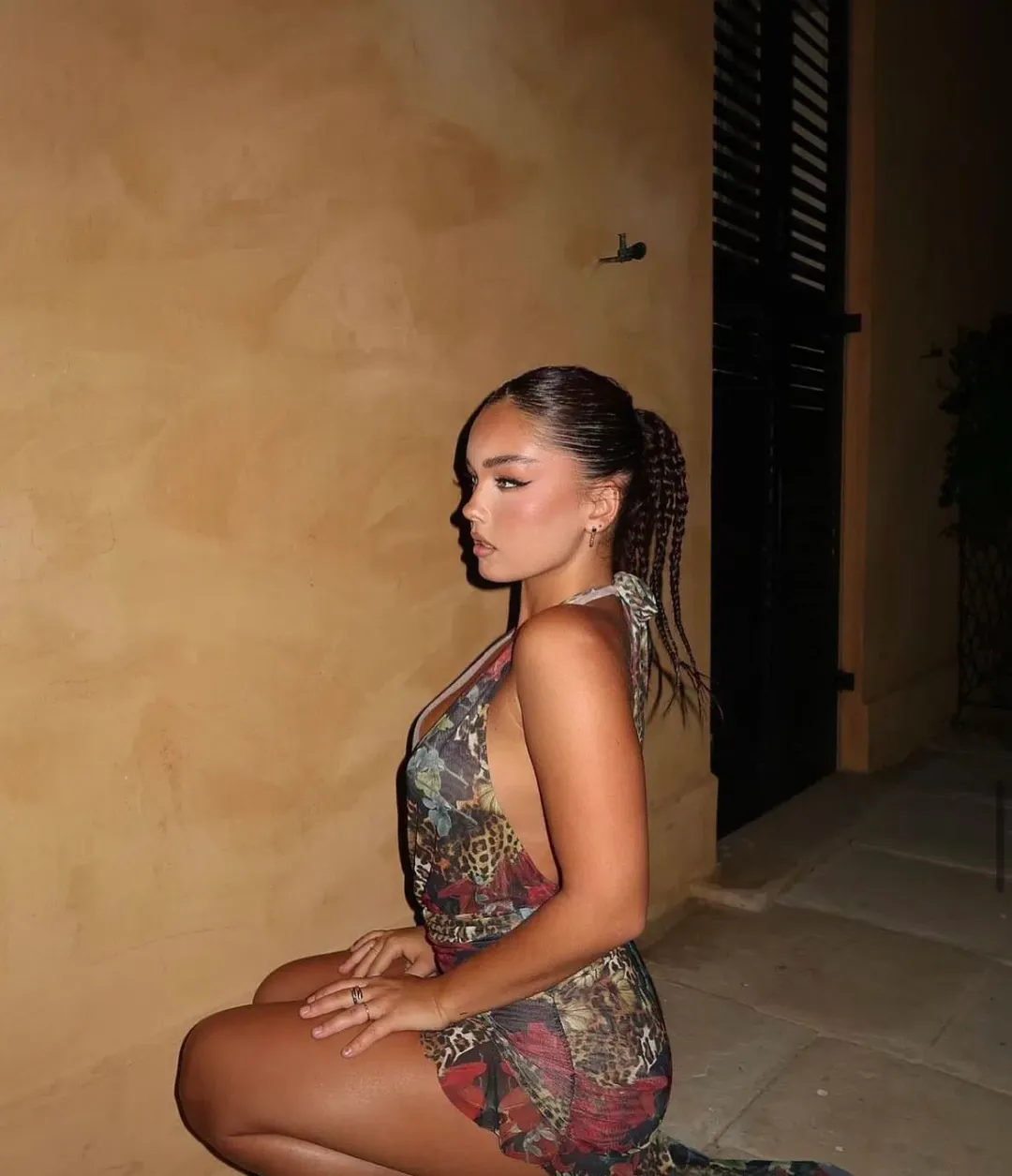 Jaded London Cindy Plunge Mini Dress Size AU 8 for rent on The Volte - main image