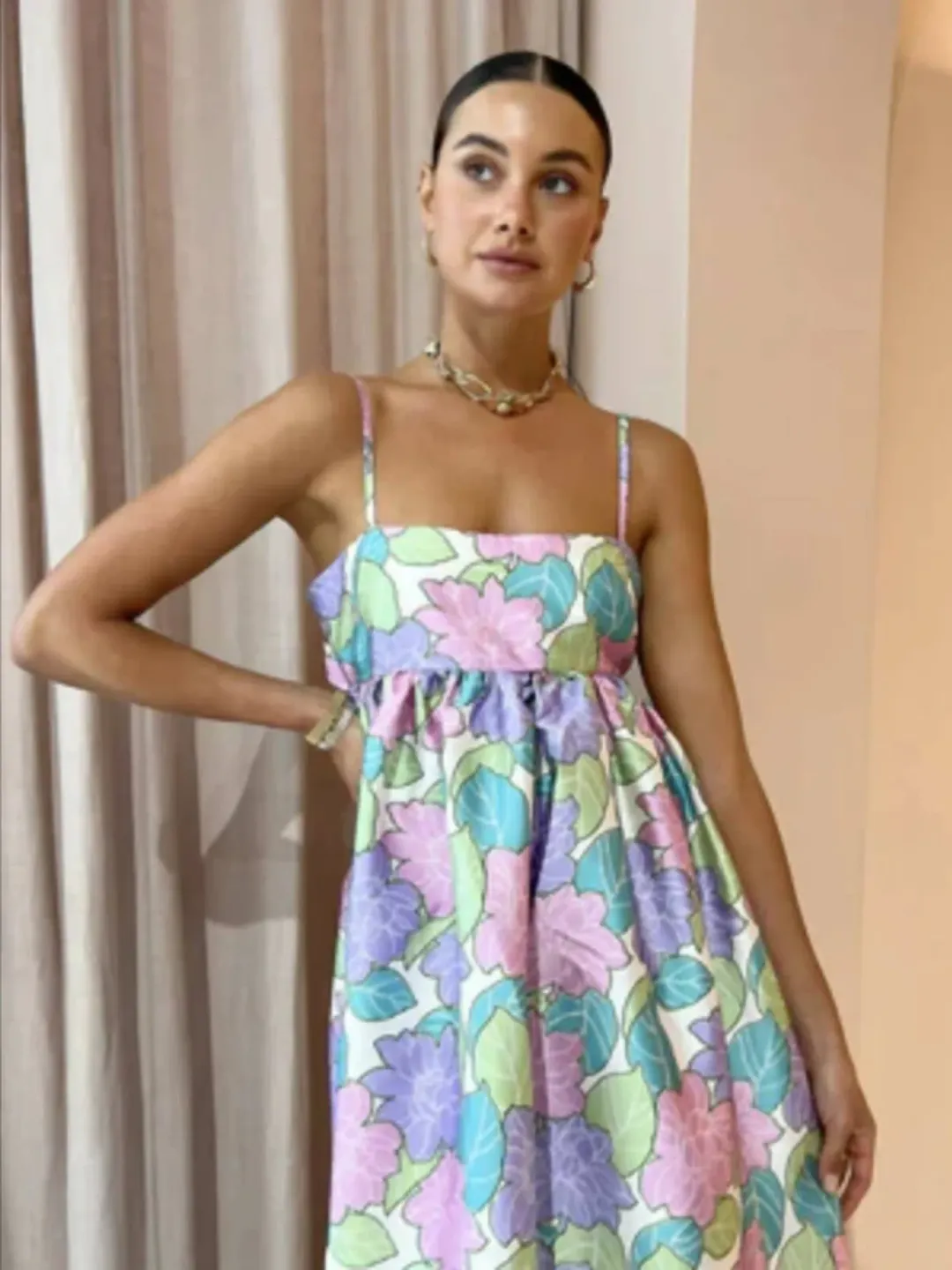 Alemais Luella Midi Dress Floral Size AU 10 for rent on The Volte - main image