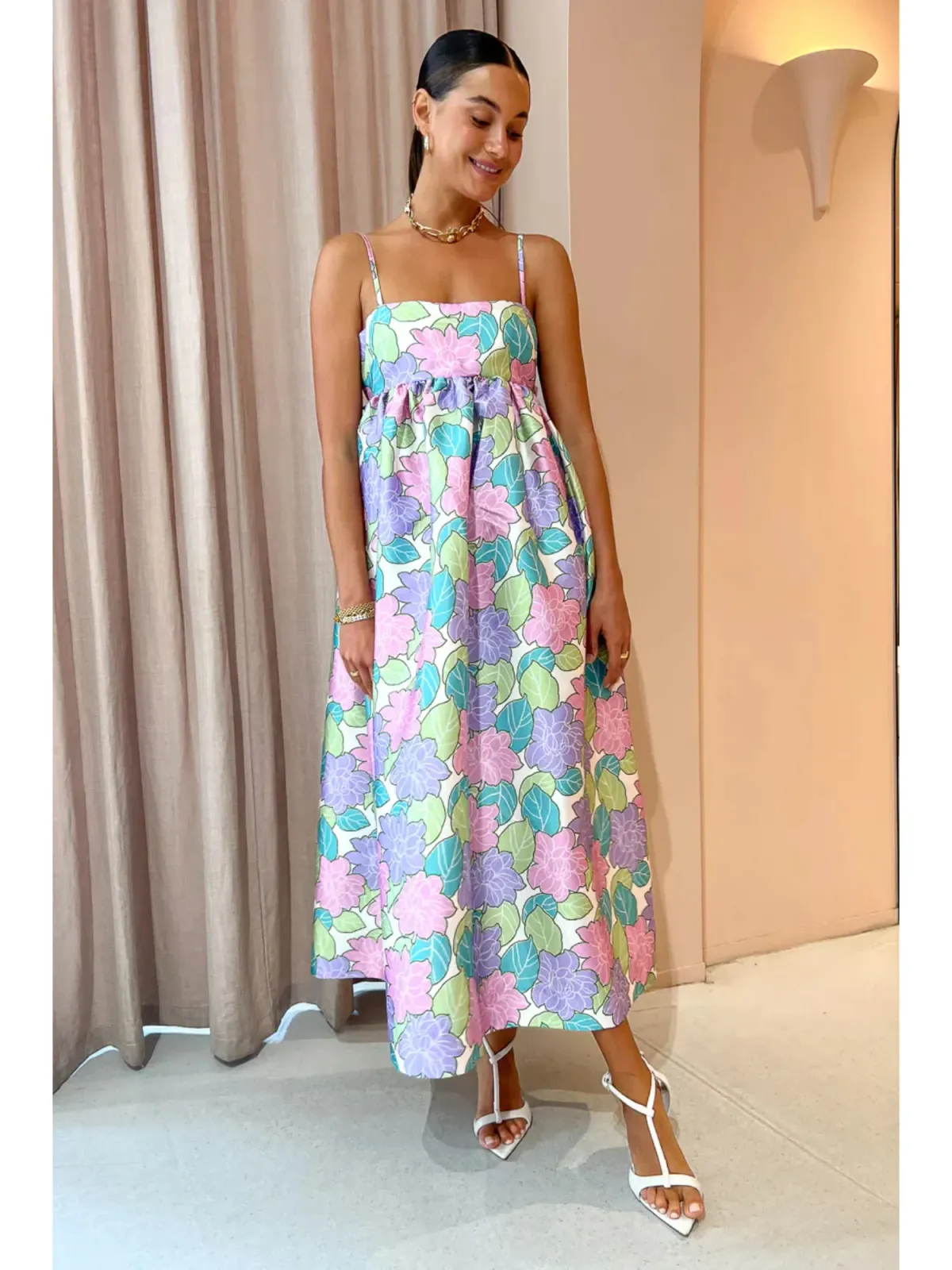 Alemais Luella Midi Dress Floral Size AU 10 - Image 1