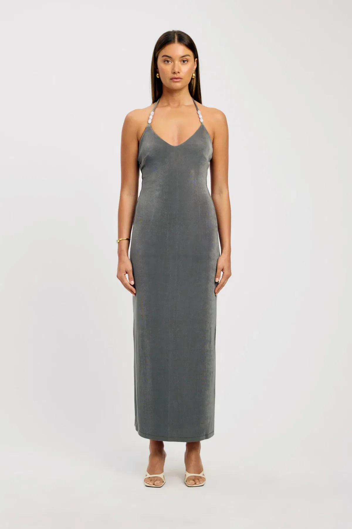 Kookai Selena Midi Dress Sicilian Green Size 8 for rent on The Volte - main image