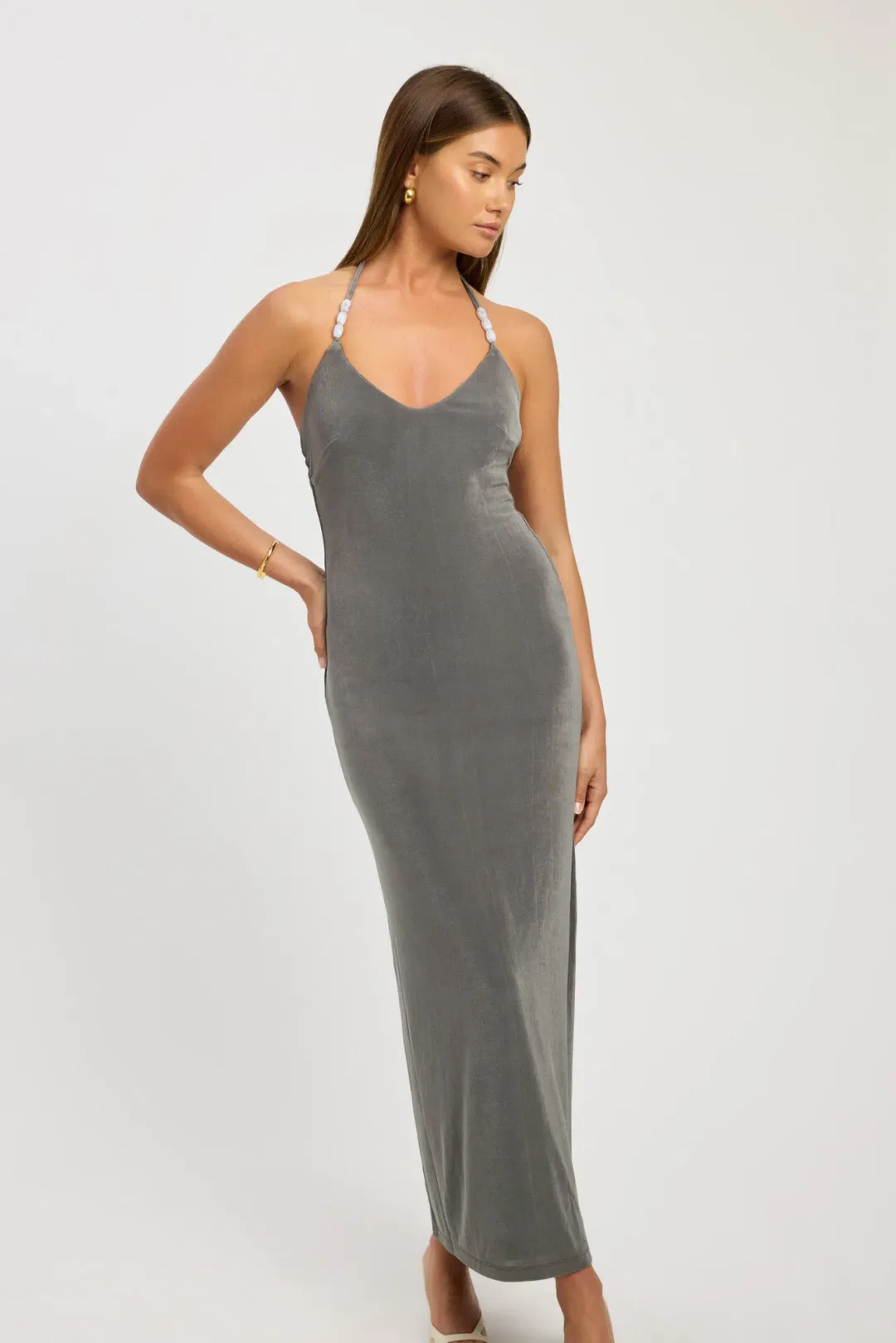 Kookai Selena Midi Dress Sicilian Green Size 8 for rent on The Volte - main image