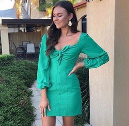 Sheike Green with Envy dress size 10 for rent on The Volte - image 1
