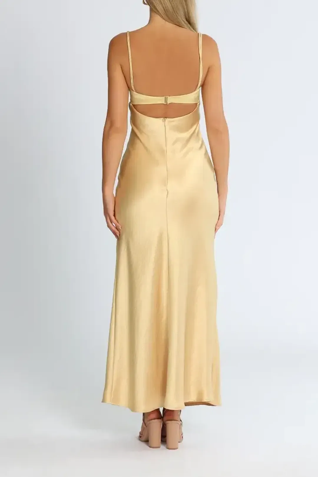 Bec & Bridge Carrie Maxi Dress in Yellow Champagne Size 6 for rent on The Volte - main image