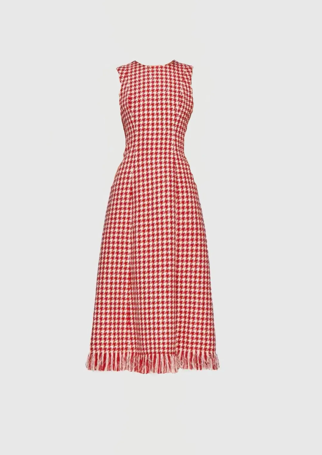 Leo Lin Eva Midi Dress Red Print Size 8 for rent on The Volte - main image