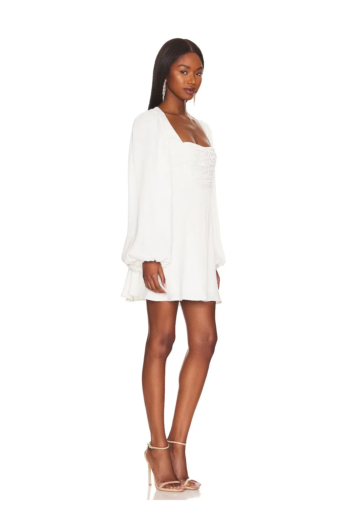 For Love and Lemons Beatrice Mini Dress White Size S / AU 8 - Image 2
