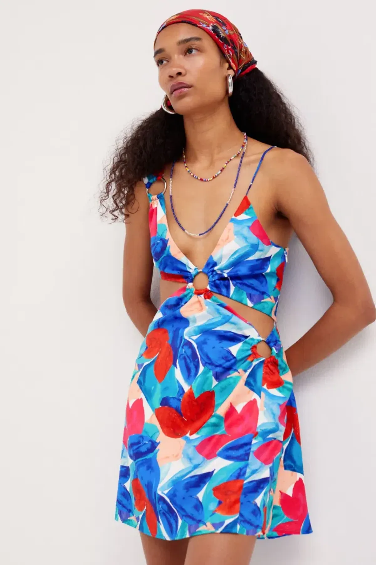 For Love and Lemons Emerie Cut Out Mini Dress Multi Size S/ AU 8 - Image 2