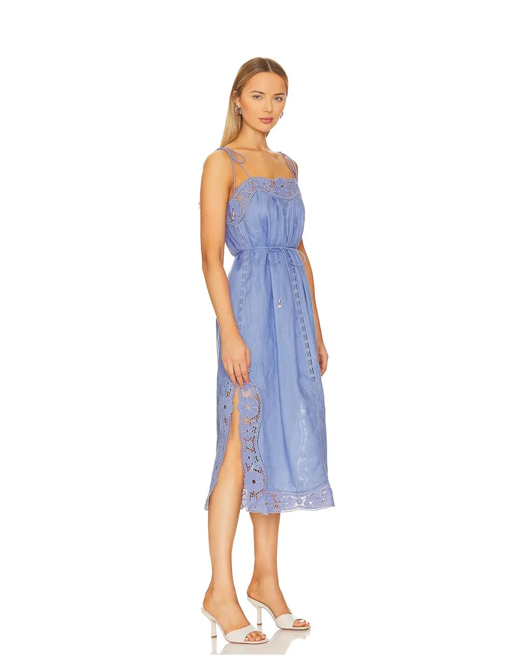 Zimmermann August Broderie Slip Dress Blue Size 1 /AU 10 for rent on The Volte - main image