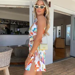 Sonya Moda Nour De La Mer Mini Dress Multi Print Size 10 for rent on The Volte - image 5